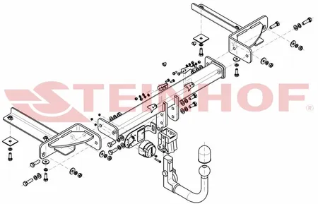 Фаркоп Steinhof для Opel Astra J GTC 2010-2016 Арт.O-104 O-104 в Волгоград