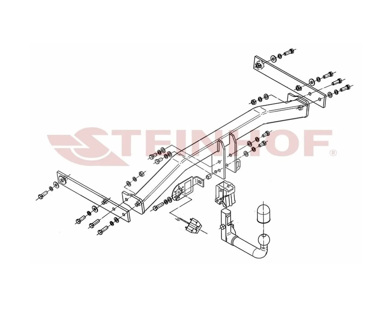 Фаркоп Steinhof для Volkswagen Tiguan 2007-2015 V-129 в Волгоград Фаркоп Steinhof для Volkswagen Tiguan 2007-2015 V-129 в Волгоград