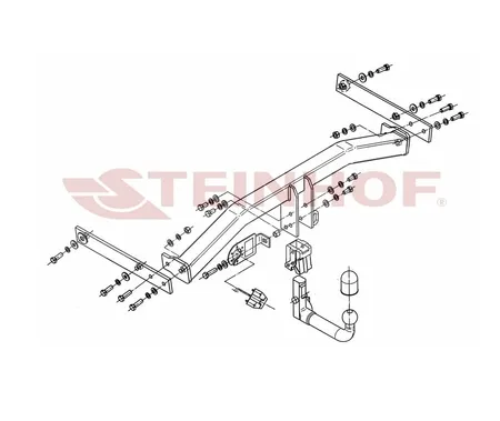 Фаркоп Steinhof для Volkswagen Tiguan 2007-2015 V-129 в Волгоград