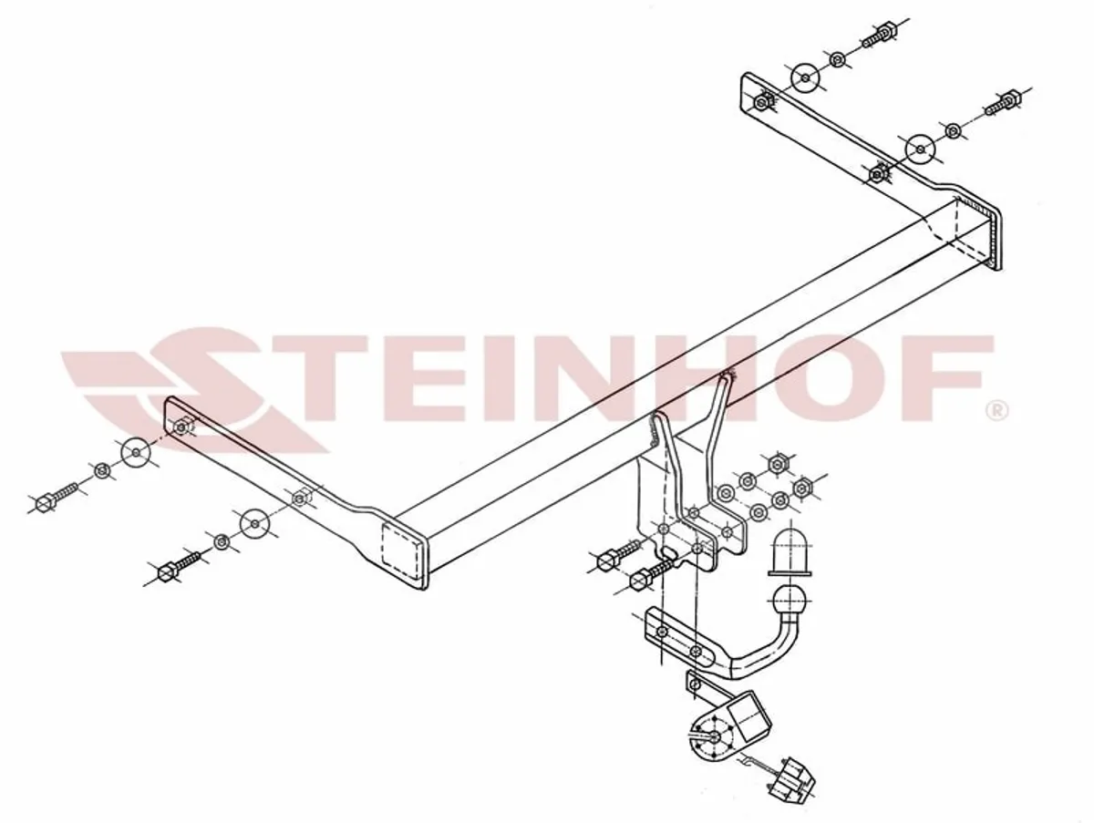 Фаркоп Steinhof для Volkswagen Passat 2021-2026 S-341 в Волгоград