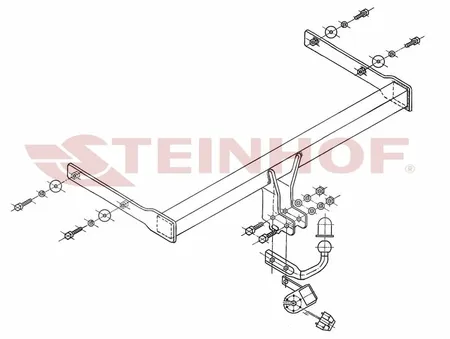 Фаркоп Steinhof для Volkswagen Passat 2021-2026 S-341 в Волгоград