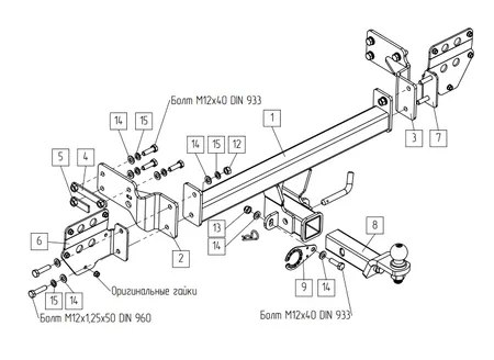 Фаркоп TowRus для EXEED Exlantix ET 04.2025- Арт. 119274 119274 в Волгоград