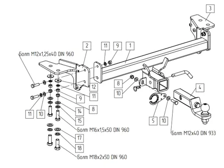 Фаркоп TowRus для Haval Dargo 2022- 129299 в Волгоград