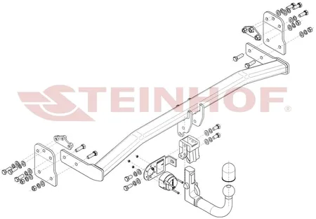 Фаркоп Steinhof для Hyundai Kona 2017-2023, (кроме N-Line и ADBlue) H-266 в Волгоград