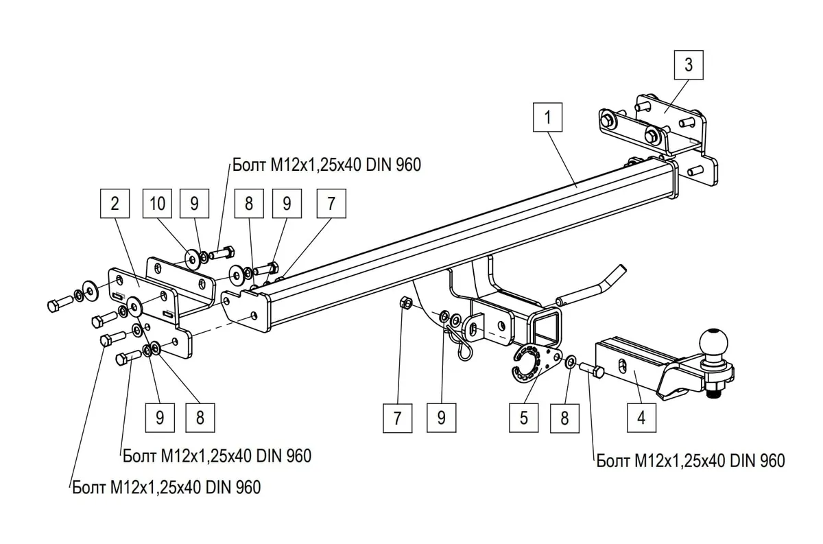 Фаркоп TowRus для Jeland J7 2026- 269086 в Волгоград Фаркоп TowRus для Jeland J7 2026- 269086 в Волгоград