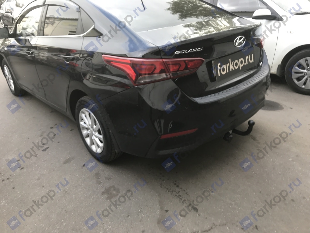 Установили фаркоп Лидер Плюс для Hyundai Solaris 2017 г.в.