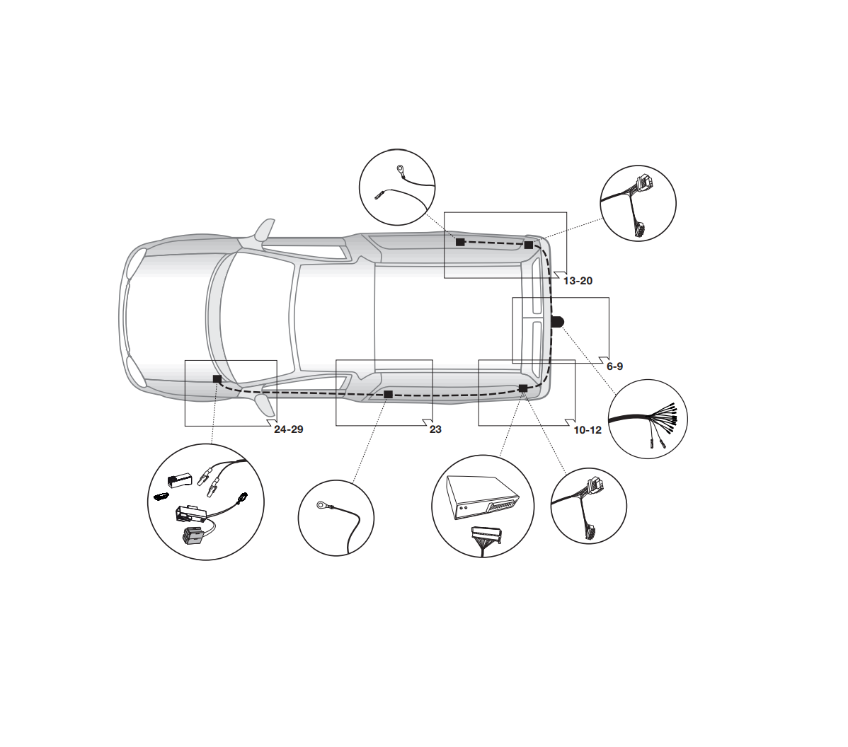 Электрика фаркопа Hak-System (13 pin) для Fiat Qubo 2008-2024 в Волгограде