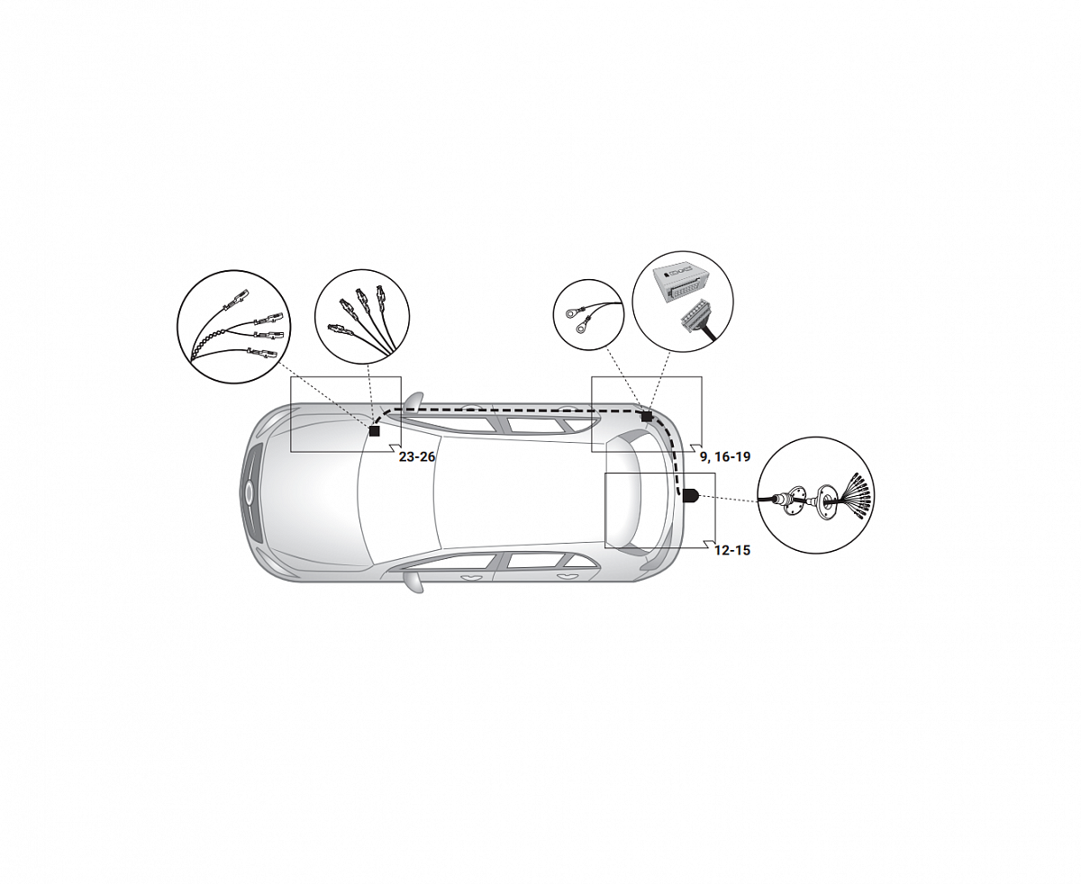 Электрика фаркопа Hak-System (13 pin) для Mercedes GLB-class 2019-2024 в  Волгограде